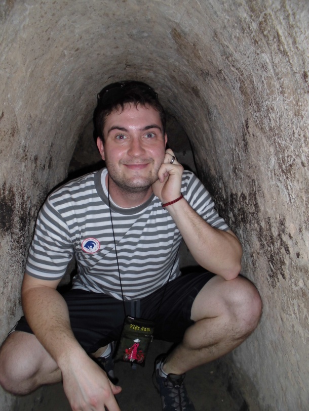 In the Cu Chi tunnels. 