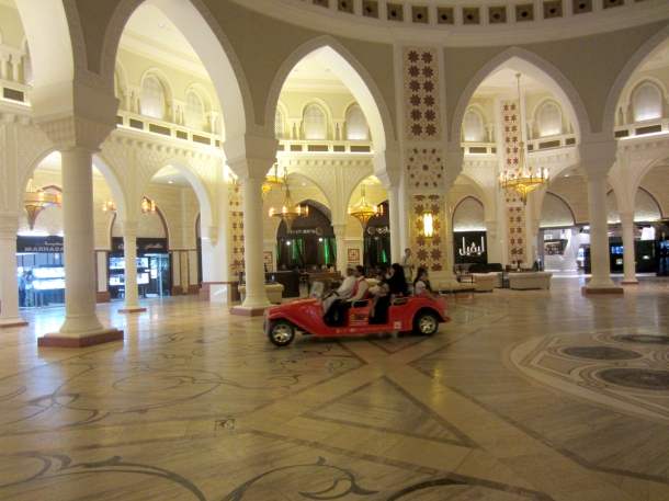 That's the fancy part of the mall, and that's the little mall taxi.